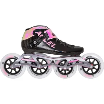 Kolečkové brusle Kolečkové brusle Powerslide Accel Race Pink 110/100, 47, 4x, 110+100 Powerslide