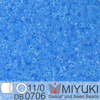 Korálek Korálky Miyuki Delica 11/0. Barva Tr Aqua DB0706. Balení 5g.