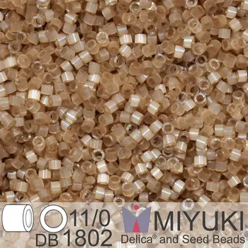 Korálek Korálky Miyuki Delica 11/0. Barva Dyed Shell Silk Satin DB1802. Balení 5g.