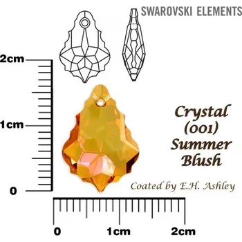 Přívěsek SWAROVSKI Baroque Pendant barva CRYSTAL SUMMER BLUSH velikost 16x11mm.