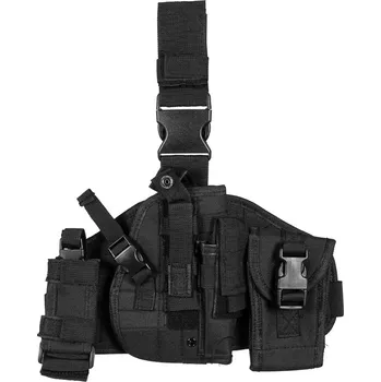 Sportovní střelba Imperator Tactical Stehenní panel se sumkami a pouzdrem na pistoli - černé