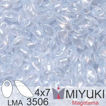 Korálek Korálky MIYUKI tvar Long MAGATAMA velikost 4x7mm. Barva LMA-3506 Transparent Pale Amethyst Luster - Discontinued. Balení 5g.