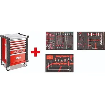 Montážní dílenský vozík s nářadím USAG 519 RS6/3MA (155 ks)