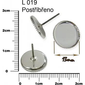 Náušnice Náušnice PUZETA s ploškou ozn.-L019. Barva stříbrná.