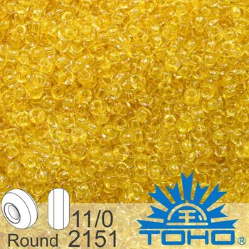 Korálek Korálky TOHO tvar ROUND (kulaté). Velikost 11/0. Barva č. 2151 Balení 8g.