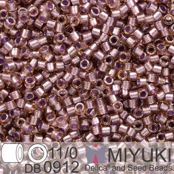 Korálek Korálky Miyuki Delica 11/0. Barva Spkl Cinnamon Lined Topaz DB0912. Balení 5g.