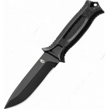 Bojový nůž Nůž STRONGARM hladké ostří, s pouzdrem ČERNÝ