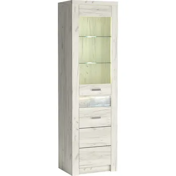 Knihovna Nábytek Pyramida, s.r.o. Vitrína INDIANAPOLIS I-4 jasan bílý