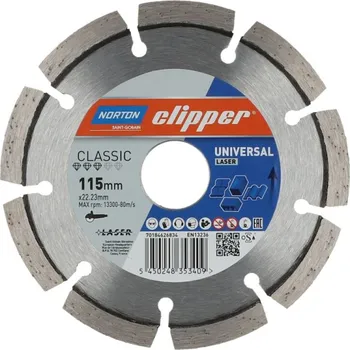 Řezný kotouč NORTON-CLIPPER Kotouče 115x22.23mm Norton Clipper CLASSIC UNIVERSAL LASER