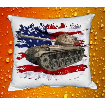 Dekorativní polštářek Polštářek s tankem PATTON M47 (vojenský polštář army)