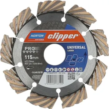 Řezný kotouč NORTON-CLIPPER Kotouče 115x22.23mm Norton Clipper PRO UNIVERSAL LASER