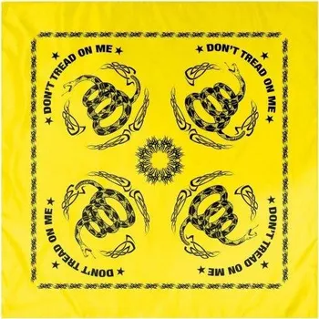 Šátek Šátek DONT TREAD ON ME 55 x 55 cm ŽLUTÝ