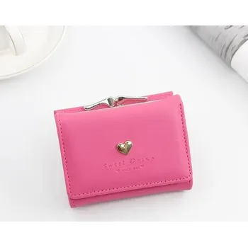 Peněženka Dámská peněženka na zip, peněženka s elegantním srdíčkem - Růže