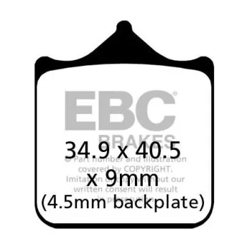 Brzda pro motocykl EBC - Brakes FA604/4HH přední brzdové destičky EBC