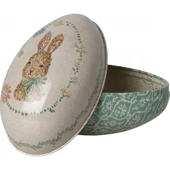Velikonoční dekorace Maileg Kovové velikonoční otevírací vajíčko 2 ks zelené Maileg Easter Egg Set, Metal