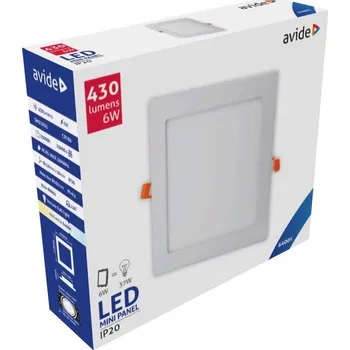 LED panel LED panel 6W čtverec 116x116mm, Vyzařovaná barva Studená bílá