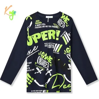 Chlapecké tričko dl.r. Kugo HC9311, tmavě modré