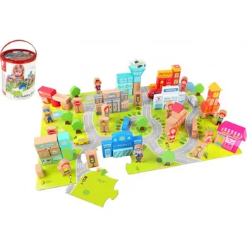 ostatní stavebnice Teddies Kostky stavebnice - Město - 120 ks
