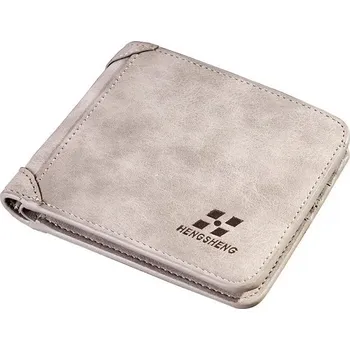 Peněženka Pánská kožená peněženka - Příčně-šedá