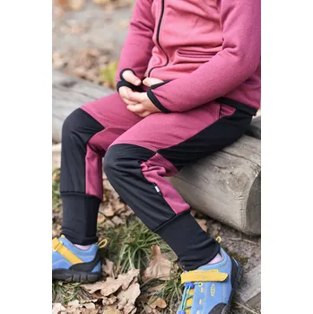 Kojenecké oblečení růžové tecnostretchovo-softshellové rostoucí tepláčky