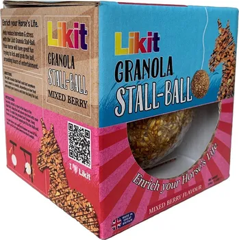 Likit Granola Ball liz pro koně koule 1,6 kg berry (Likit Granola Stall-ball Mixed Berry)