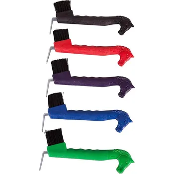 Čištění pro koně Háček na kopyta, dekorace koňská hlava zelený 1 ks