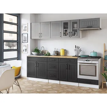 Falco Kuchyňská linka Běla 240/240 popel/grafit MAT