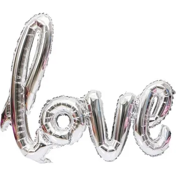 Balónek Love | nafukovací balónek - Stříbrný,54 cm