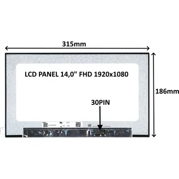 Náhradní displej pro notebook SIL LCD PANEL 14,0'' FHD 1920x1080 30PIN MATNÝ IPS / BEZ ÚCHYTŮ 77042909
