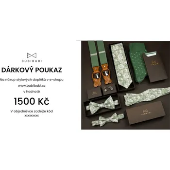 Kravata Bubibubi Elektronický dárkový poukaz na 1.500 Kč