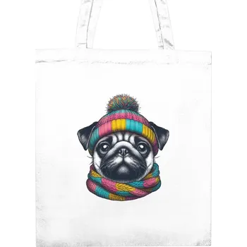 Nákupní taška unisex s potiskem Taška Mops kulich