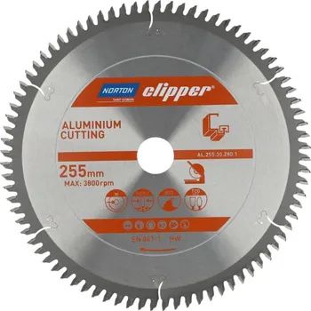 Řezný kotouč NORTON-CLIPPER Kotouče na dřevo 255x3mm /2.2x30mm Norton Clipper TCT ALUMINIUM