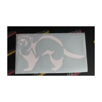 Samolepící dekorace SAMOLEPKA Fretka 002 levá (17 - šedá) NA AUTO, NÁLEPKA, FÓLIE, POLEP, TUNING, VLASTNÍ TEXT, TISK, AUTOSAMOLEPKY.cz, POLEPY, OBRÁZEK, LOGO, SAMOLEPKY