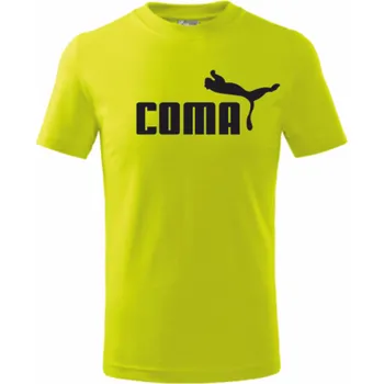 Pánské tričko ON-DESIGN Tričko s COMA Velikost: XL, Barva: limetková