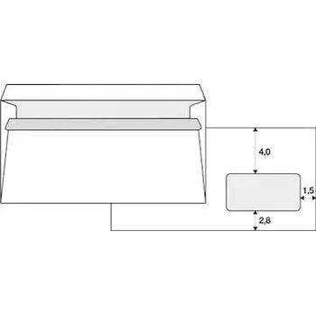 Obálka Obálka s okénkem polodlouhá 50ks