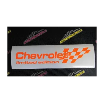 Polep vozidla SAMOLEPKA Chevrolet limited edition pravá (10 - červená) NA AUTO, NÁLEPKA, FÓLIE, POLEP, TUNING, VLASTNÍ TEXT, TISK, AUTOSAMOLEPKY.cz, POLEPY, OBRÁZEK, LOGO, SAMOLEPKY