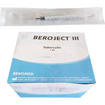 Injekční stříkačka Beromed Gmbh Stříkačka TBC 1ml bez jehly Luer BEROJECT 100 ks