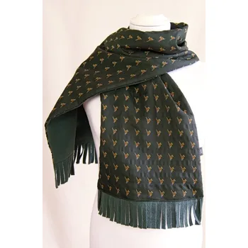 Šátek HEDVA ČESKÝ BROKÁT Šála PESh 523 podšitá PES fleece myslivecká - bažant