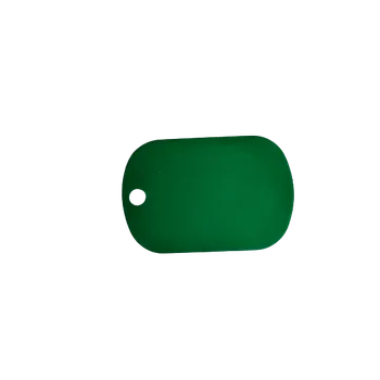 Vojenské psí známky DCH Kovová psí známka - malý obdélník Barva: Zelená