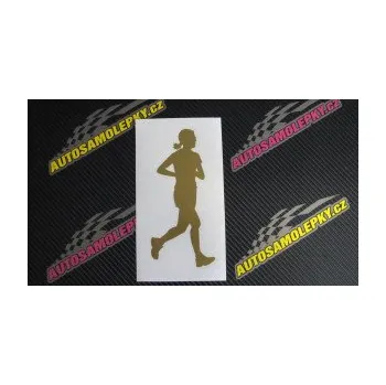 Polep vozidla Běžkyně 001 pravá jogging (21 - světle oranžová) SAMOLEPKA NA AUTO, NÁLEPKA, FÓLIE, POLEP, TUNING, VLASTNÍ TEXT, TISK, AUTOSAMOLEPKY.cz, POLEPY, OBRÁZEK, LOGO, 3D STICKERS