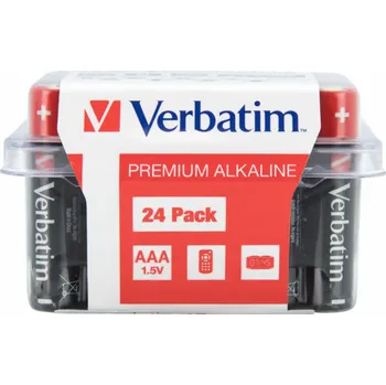 Článková baterie 1x24 Verbatim alkalicky Batterie Micro AAA LR 03 PVC Box 49504