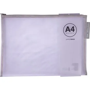 Kapsa na zip, mix barev, na zip, A4, 355 x 255 mm, nylon, APLI