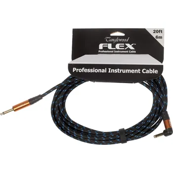 Příslušenství ke zvukové technice Tanglewood Flex Cable Blue/Black 6 m Angled + prodloužená záruka 3 roky