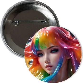 Odznáček s potiskem Placka Duhová kráska #1