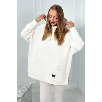 Bavlněná souprava, zateplená mikina + legíny ecru UNI