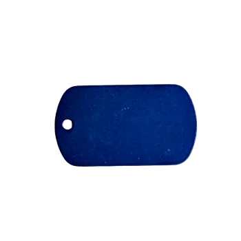 Vojenské psí známky DCH Kovová psí známka - velký obdélník Barva: Modrá