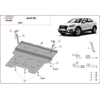 Kryt motoru Kryt pod motor AUDI Q2 (GAB) - Plech - 8595698043030