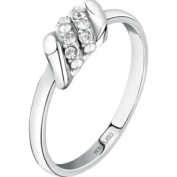 Prsten Morellato Ocelový prsten s krystaly Torchon SAWZ14 58 mm + 2 měsíce na vrácení zboží