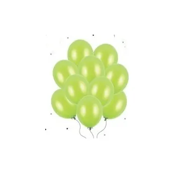 Balónek Balónek metalický světle zelený 10 ks, 30 cm