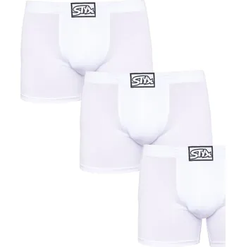 Boxerky 3PACK pánské boxerky Styx long klasická guma bílé (3F1061) XL Možnost vrácení zboží ZDARMA do 120 dnů!